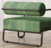 27"L Living room iron sofa chair, lazy individual chair, balcony leisure chair,Modern, Small Space, Easy Assembly( - Image 9