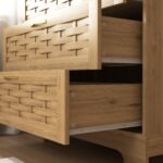 Wood 4 Drawer Dresser for Bedroom, Large Double Dresser with Wide Drawers, Modern Chest of Drawers,Storage Organizer Dresser,Nursery Dresser,for Living Room, Hallway, Bedroom, Kids Bedroom - Image 9