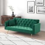 71 inch convertible love seat sofa, American retro beige velvet, suitable for small living room, bedroom, office - Image 16