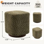 360° Swivel Vanity Stool for Women, Upholstered Makeup Chair, Modern Accent Ottoman for Bedroom, Living Room - Image 11
