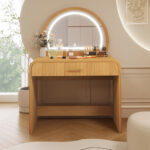 39" Makeup Vanity Table with Mirror Touch Screen Lighted Mirror, Dressing Table with Drawer for Bedroom - Image 23