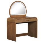 39" Makeup Vanity Table with Mirror Touch Screen Lighted Mirror, Dressing Table with Drawer for Bedroom - Image 2