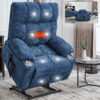 Grey Dual Motor Infinite Position Up to 350 LBS Chenille Power Lift Recliner Chair, Heavy Duty Motion Mechanism with 8-Point Vibration Massage and Lumbar Heating, Dual Cup Holders - Image 18