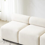 Evelyn 78 in.Armless 3-Piece 3 Seater Modular Couch Sectional Chenille Sofa for Living Rooms,Bedrooms,Apartment Office - Image 9