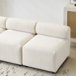 Evelyn 78 in.Armless 3-Piece 3 Seater Modular Couch Sectional Chenille Sofa for Living Rooms,Bedrooms,Apartment Office - Image 8