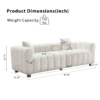 87.4'' Premium Velvet Sofa 3-Seater Loveseat, Modern Bubble Upholstered Couch with Metal Base Legs and 2 Pillows for Living Room, Bedroom - Image 12
