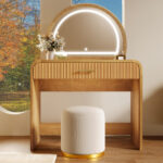 39" Makeup Vanity Table with Mirror Touch Screen Lighted Mirror, Dressing Table with Drawer for Bedroom - Image 24