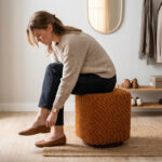 360° Swivel Vanity Stool for Women, Upholstered Makeup Chair, Modern Accent Ottoman for Bedroom, Living Room - Image 2