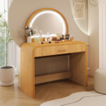 39" Makeup Vanity Table with Mirror Touch Screen Lighted Mirror, Dressing Table with Drawer for Bedroom - Image 22