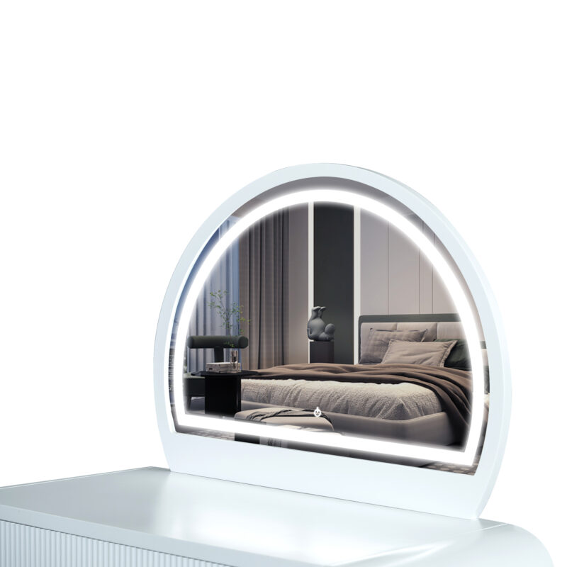 39" Makeup Vanity Table with Mirror Touch Screen Lighted Mirror, Dressing Table with Drawer for Bedroom - Image 28