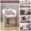 Contemporary Designed Velvet Fabric Upholstered Accent/Dining Chair /Barrel Side Chairs Kitchen Armchair for Living Room set of 2 - Image 4