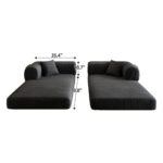 78.8" Compression Sofa,Convertible Floor Sofa Bed-with Pillow Back Support Armrest,Comfy Futon Couch Sleeper Bed,Loveseats Boneless Modular Sectional Sofa,Corduroy fabric,for Living Room,Bedroom - Image 4