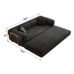 78.8" Compression Sofa,Convertible Floor Sofa Bed-with Pillow Back Support Armrest,Comfy Futon Couch Sleeper Bed,Loveseats Boneless Modular Sectional Sofa,Corduroy fabric,for Living Room,Bedroom - Image 5