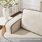 Integrated handrail double seating layout, saving space while comfortably accommodating 2 people, suitable for studio apartments, small living rooms or bedrooms, combining decoration andity - Image 9