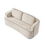 Integrated handrail double seating layout, saving space while comfortably accommodating 2 people, suitable for studio apartments, small living rooms or bedrooms, combining decoration andity - Image 2