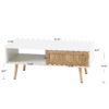 41.34" Rattan Coffee table, sliding door for storage, solid wood legs, Modern table for living room - Image 6
