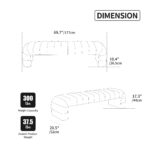 69.7"Wide Modern Upholstered Armless Bed Bench, Channel Tufted Couch Daybed Chaise, Chenille Ottoman Foot Stool for Living Room and Bedroom, Entryway - Image 28