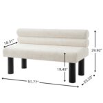 Upholstered Dining Bench, End of Bed, Entryway Bench, Ottoman for Dining Room, Bedroom, Living Room, Rubber Wood Leg 300 LBS Support - Image 13