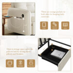 [NEW] 3-in-1 Sleeper Chair Bed, 80" Extra Long Pull Out Sleeping Lounge with USB Charging, Storage Pockets and Box, Tufted Design, Multi-Functional Chenille Single Sofa Bed for Living Room&Apartment - Image 23