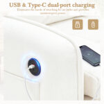 [NEW] 3-in-1 Sleeper Chair Bed, 80" Extra Long Pull Out Sleeping Lounge with USB Charging, Storage Pockets and Box, Tufted Design, Multi-Functional Chenille Single Sofa Bed for Living Room&Apartment - Image 22