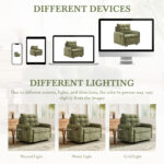 [NEW] 3-in-1 Sleeper Chair Bed, 80" Extra Long Pull Out Sleeping Lounge with USB Charging, Storage Pockets and Box, Tufted Design, Multi-Functional Chenille Single Sofa Bed for Living Room&Apartment - Image 17