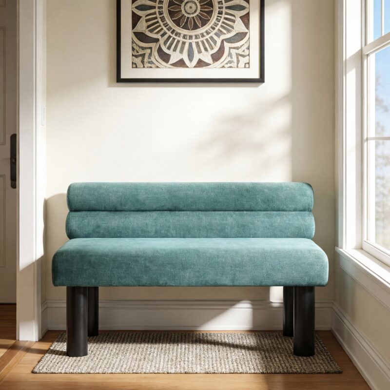 Upholstered Dining Bench, End of Bed, Entryway Bench, Ottoman for Dining Room, Bedroom, Living Room, Rubber Wood Leg 300 LBS Support - Image 11
