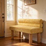 Upholstered Dining Bench, End of Bed, Entryway Bench, Ottoman for Dining Room, Bedroom, Living Room, Rubber Wood Leg 300 LBS Support - Image 6