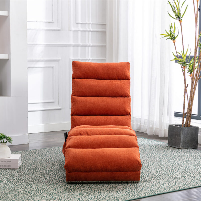 COOLMORE Luxury Upholstered Chaise Lounge Chair with Vibration for Relaxation, Modern Fixed Back Fabric Leisure Recliner Sofa for Living Room/Bedroom - Image 10