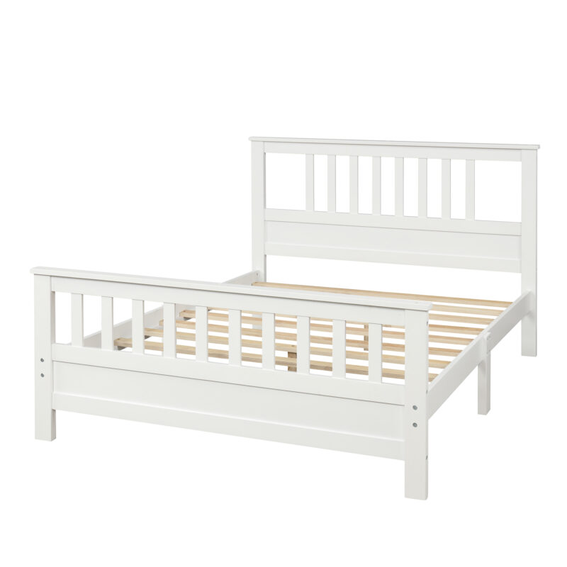 Wood Platform Bed with Headboard and Footboard - Image 6
