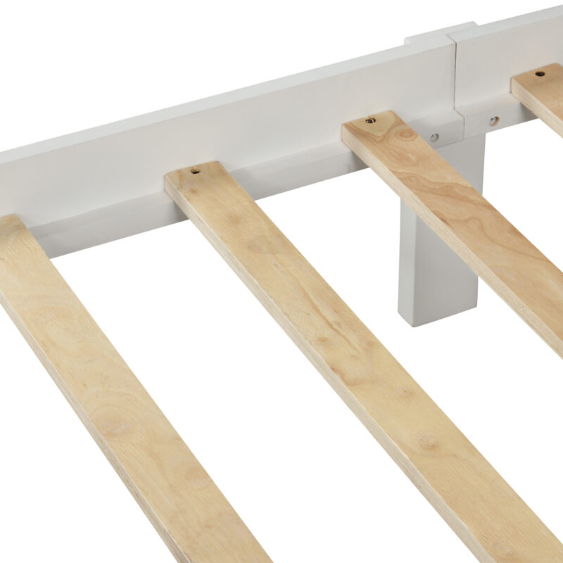 Wood Platform Bed with Headboard and Footboard - Image 4
