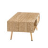 41.34" Rattan Coffee table, sliding door for storage, solid wood legs, Modern table for living room - Image 10