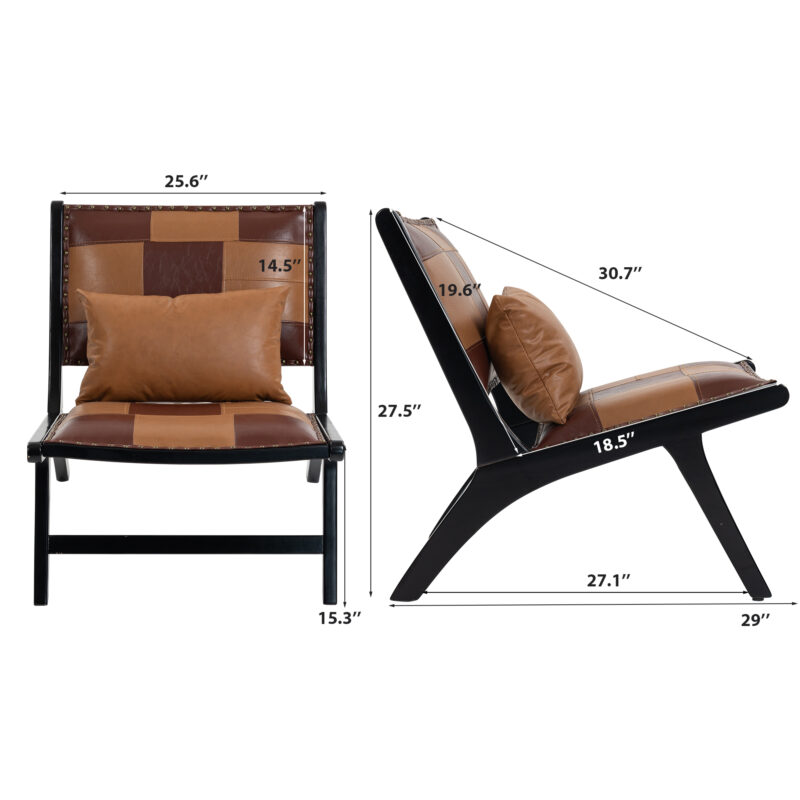 Modern Boho Accent Chairs for Living Room,Mid Century Lounge Chair,Side Chair Indoor - Image 4