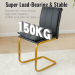 Modern dining chairs set of 4, PU leather white kitchen chairs, restaurant chairs, suitable for kitchens, living rooms, bedrooms, and offices, and metal legs - Image 16