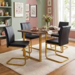 Modern dining chairs set of 4, PU leather white kitchen chairs, restaurant chairs, suitable for kitchens, living rooms, bedrooms, and offices, and metal legs - Image 11