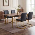 Modern dining chairs set of 4, PU leather white kitchen chairs, restaurant chairs, suitable for kitchens, living rooms, bedrooms, and offices, and metal legs - Image 10
