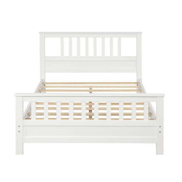 Wood Platform Bed with Headboard and Footboard