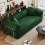 78.8" Compression Sofa,Convertible Floor Sofa Bed-with Pillow Back Support Armrest,Comfy Futon Couch Sleeper Bed,Loveseats Boneless Modular Sectional Sofa,Corduroy fabric,for Living Room,Bedroom - Image 13