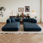 78.8" Compression Sofa,Convertible Floor Sofa Bed-with Pillow Back Support Armrest,Comfy Futon Couch Sleeper Bed,Loveseats Boneless Modular Sectional Sofa,Corduroy fabric,for Living Room,Bedroom - Image 26