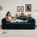 78.8" Compression Sofa,Convertible Floor Sofa Bed-with Pillow Back Support Armrest,Comfy Futon Couch Sleeper Bed,Loveseats Boneless Modular Sectional Sofa,Corduroy fabric,for Living Room,Bedroom - Image 28