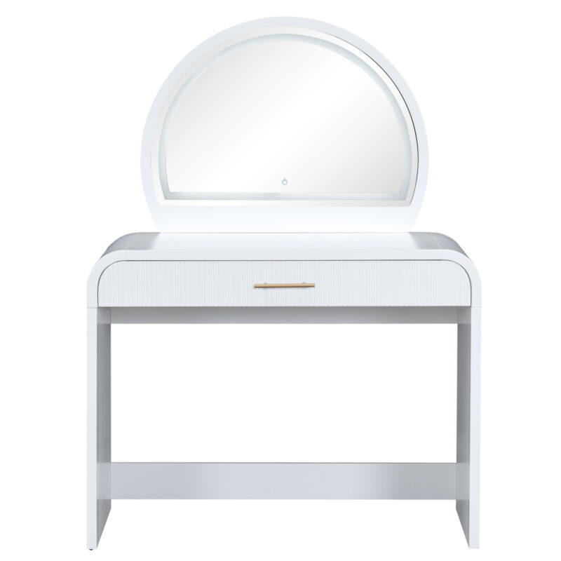 39" Makeup Vanity Table with Mirror Touch Screen Lighted Mirror, Dressing Table with Drawer for Bedroom - Image 30