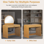 39" Makeup Vanity Table with Mirror Touch Screen Lighted Mirror, Dressing Table with Drawer for Bedroom - Image 18