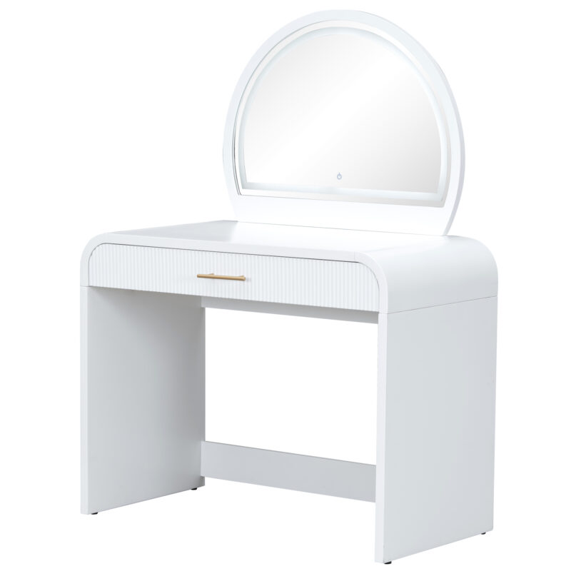 39" Makeup Vanity Table with Mirror Touch Screen Lighted Mirror, Dressing Table with Drawer for Bedroom - Image 32