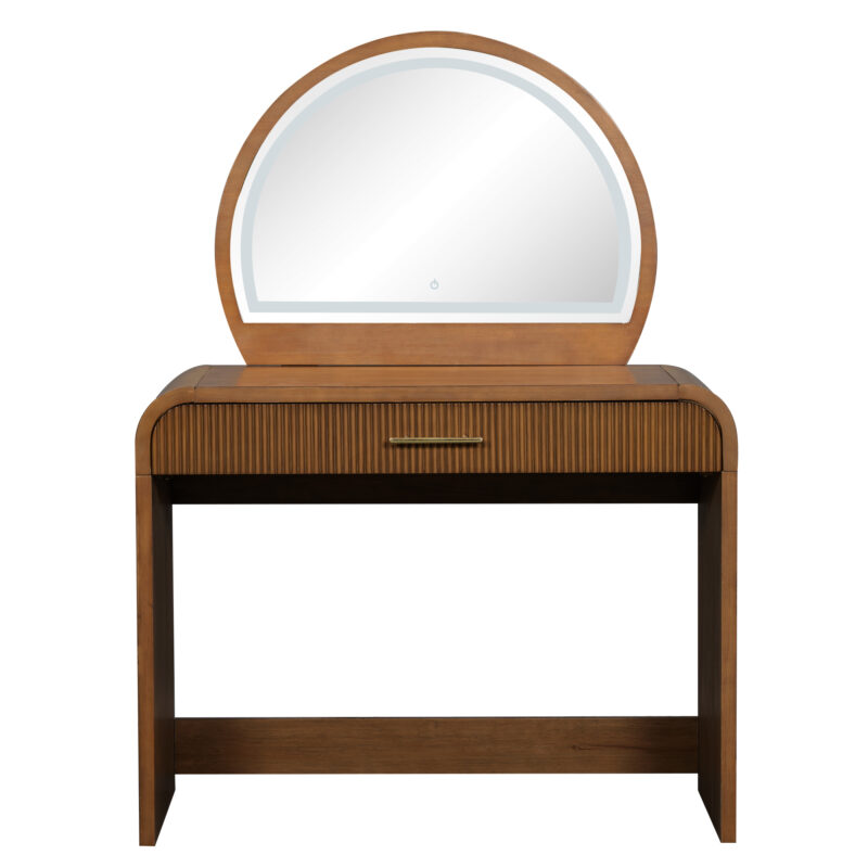 39" Makeup Vanity Table with Mirror Touch Screen Lighted Mirror, Dressing Table with Drawer for Bedroom - Image 12
