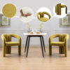 Contemporary Designed Velvet Fabric Upholstered Accent/Dining Chair /Barrel Side Chairs Kitchen Armchair for Living Room set of 2 - Image 12