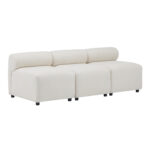 Evelyn 78 in.Armless 3-Piece 3 Seater Modular Couch Sectional Chenille Sofa for Living Rooms,Bedrooms,Apartment Office - Image 3