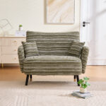 Modern style two-seater sofa with ultra-comfortable armrests, armrest pillows, and storage pockets, deep-seated two-seater sofa, comfortable modern sofa for bedroom, small spaces, apartments, and offi - Image 12