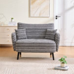 Modern style two-seater sofa with ultra-comfortable armrests, armrest pillows, and storage pockets, deep-seated two-seater sofa, comfortable modern sofa for bedroom, small spaces, apartments, and offi - Image 13