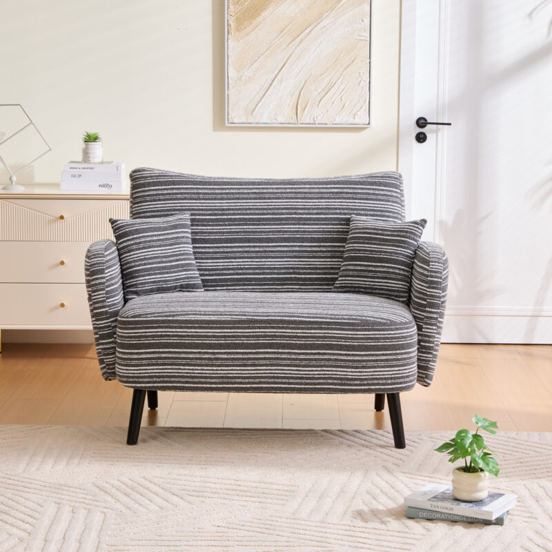 Modern style two-seater sofa with ultra-comfortable armrests, armrest pillows, and storage pockets, deep-seated two-seater sofa, comfortable modern sofa for bedroom, small spaces, apartments, and offi - Image 13