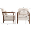 Storage Chair,Mid Century Modern Accent Chair with Wood Frame, Upholstered Living Room Chairs with Waist Cushion, Reading Armchair for Bedroom Sunroom - Image 11