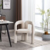 Contemporary Designed Velvet Fabric Upholstered Accent/Dining Chair /Barrel Side Chairs Kitchen Armchair for Living Room set of 2
